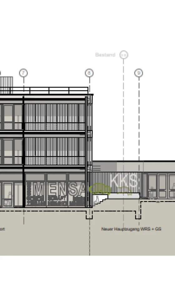 Erweiterungsbau einer 3-zügigen Grundschule mit Hort und Mensa